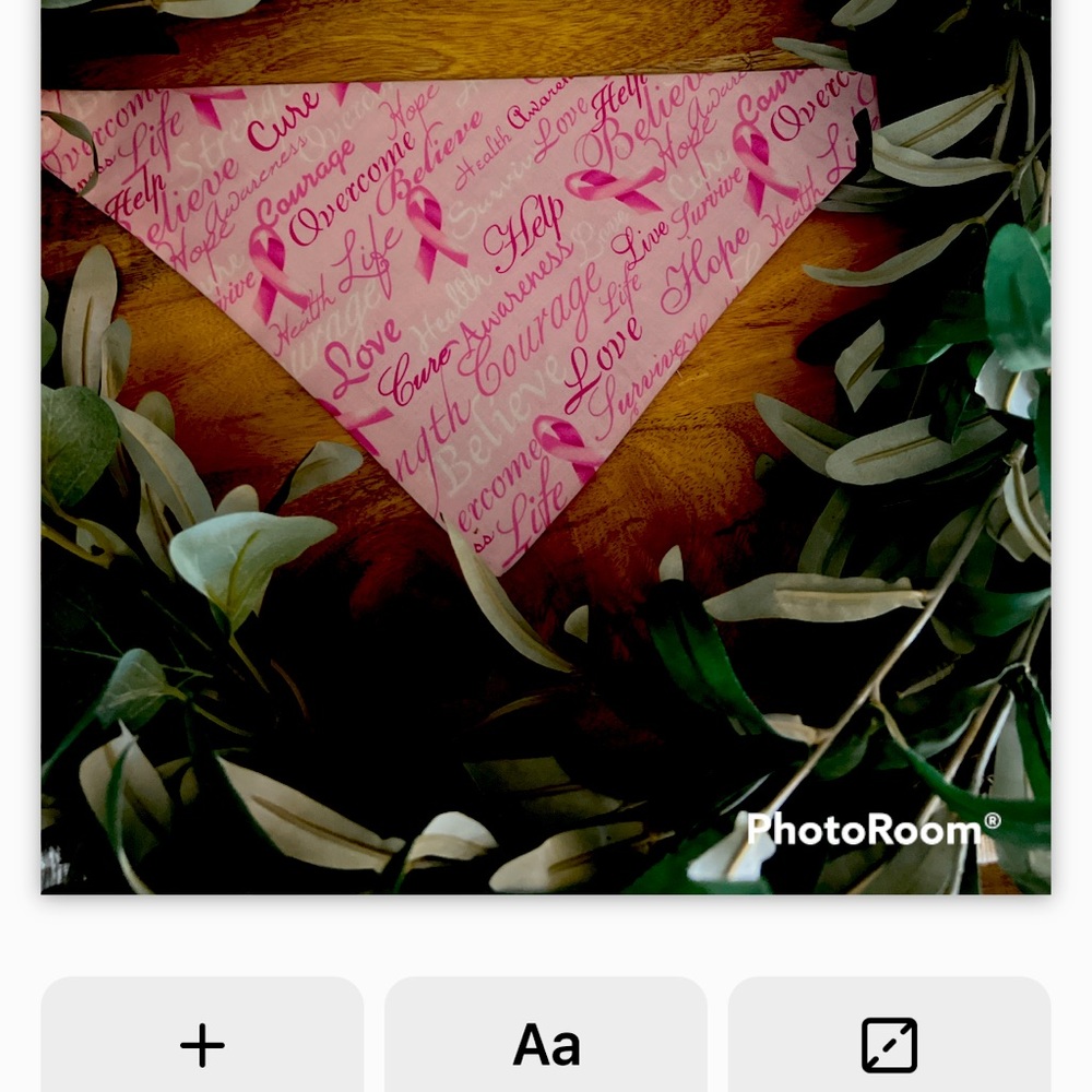 Cancer awareness dog bandannas